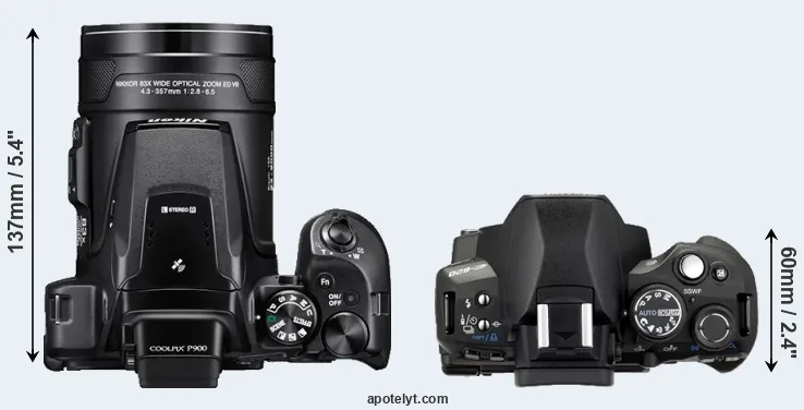 Compare P900 versus E-620 top