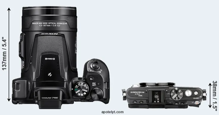 Compare P900 versus E-PL5 top
