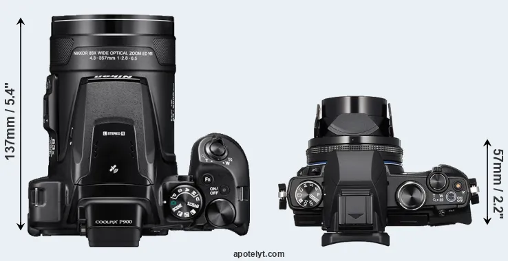 Compare P900 versus Stylus 1s top