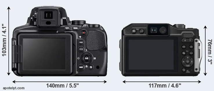 Comparison P900 or FT7 rear