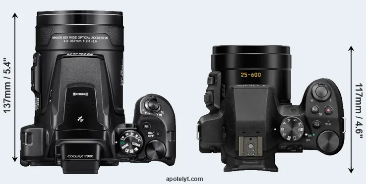 Compare P900 versus FZ330 top