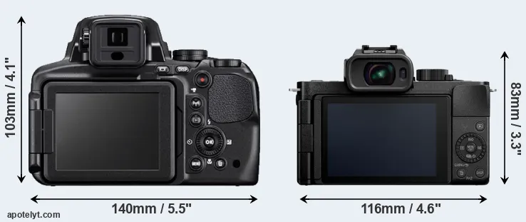 Comparison P900 or G100 rear
