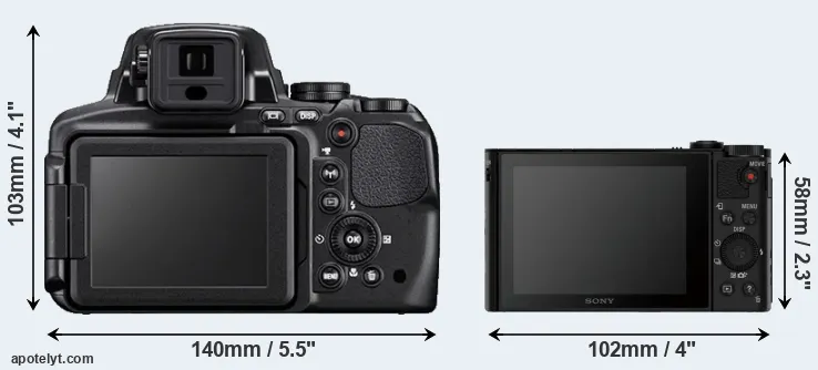 Comparison P900 or HX90V rear