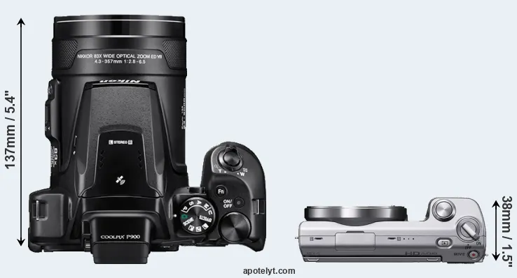 Compare P900 versus NEX-5 top