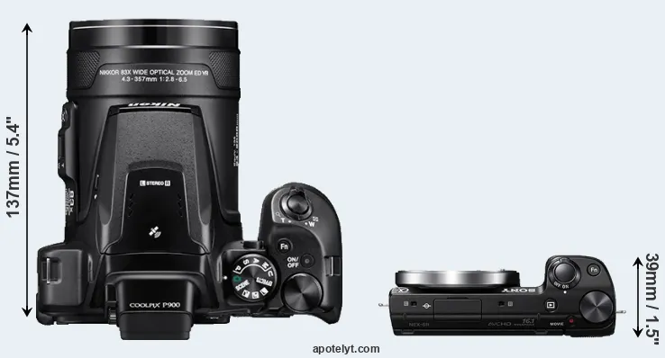 Compare P900 versus NEX-5R top