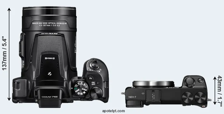 Compare P900 versus NEX-7 top