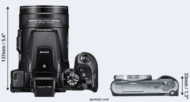 Compare P900 versus NEX-C3 top