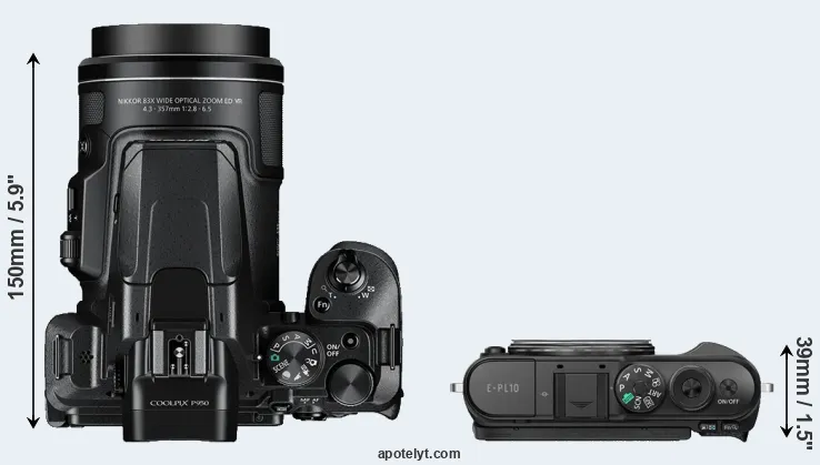 Compare P950 versus E-PL10 top