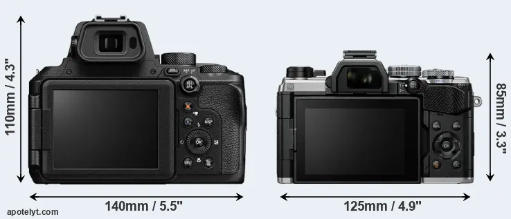 Comparison P950 or OM-5 rear