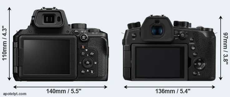 Comparison P950 or FZ1000 II rear