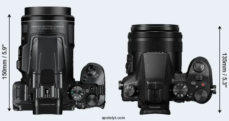 Compare P950 versus FZ2000 top