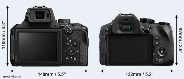Comparison P950 or FZ300 rear