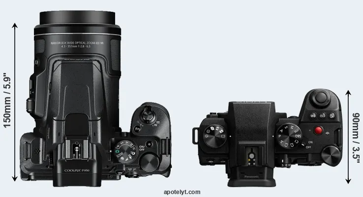 Compare P950 versus G9 II top