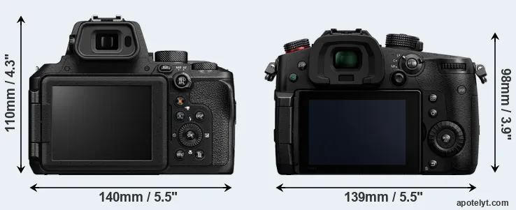 Comparison P950 or GH5 II rear