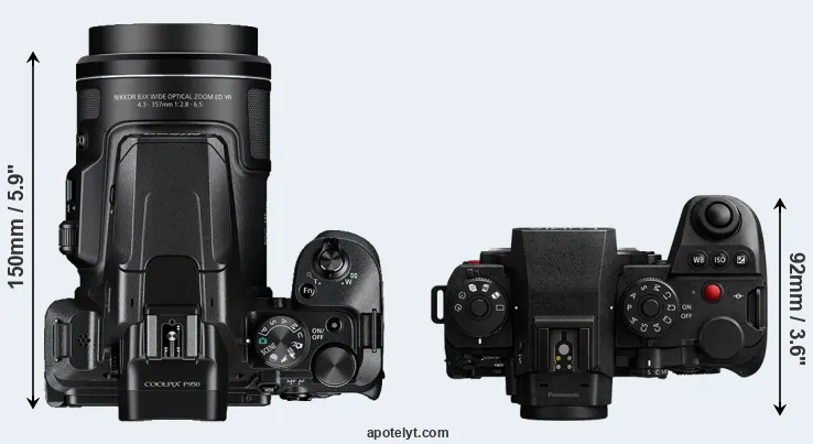 Compare P950 versus S1 II top