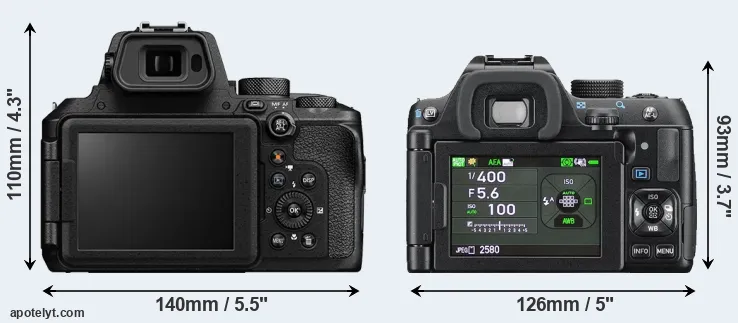Comparison P950 or K-70 rear