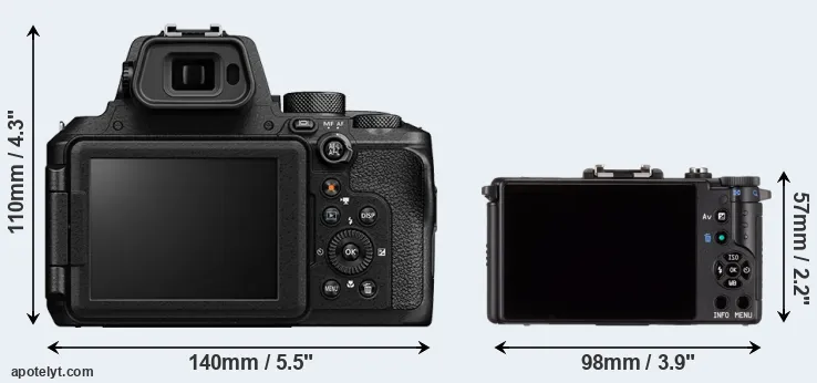 Comparison P950 or Pentax Q rear
