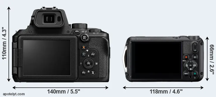 Comparison P950 or WG-8 rear