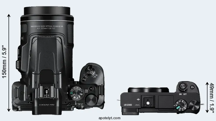 Compare P950 versus A6300 top
