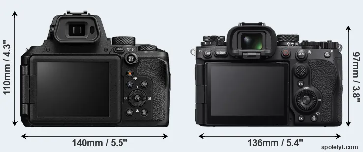 Comparison P950 or A9 III rear