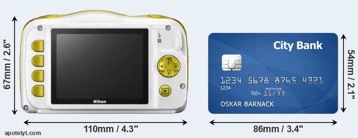 W150 and credit card rear side