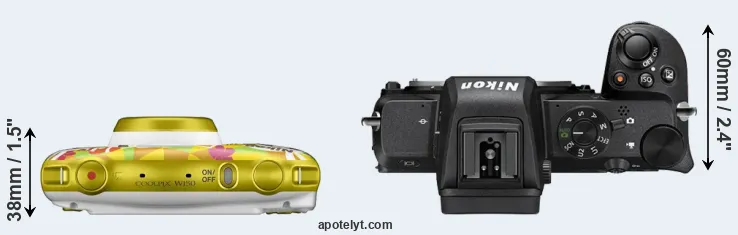 Compare W150 versus Z50 top