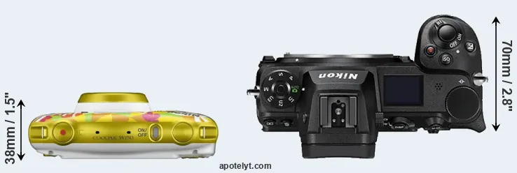 Compare W150 versus Z7 II top