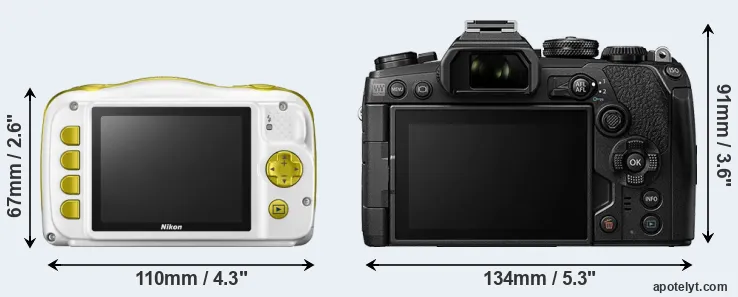 Comparison W150 or E-M1 III rear