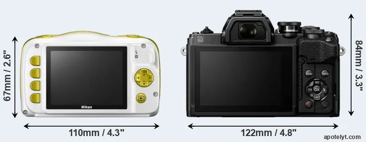 Comparison W150 or E-M10 IV rear