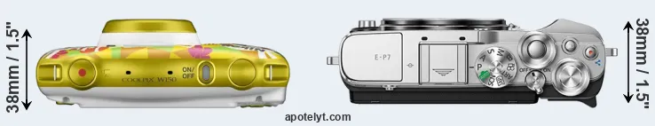 Compare W150 versus E-P7 top