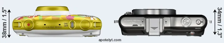 Compare W150 versus E-PM1 top
