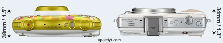 Compare W150 versus E-PM2 top