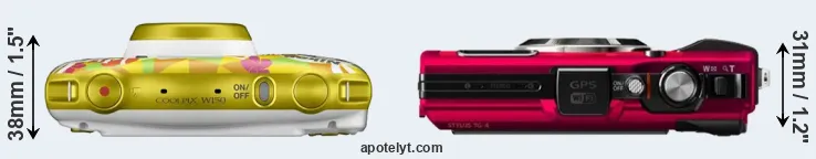 Compare W150 versus TG-4 top
