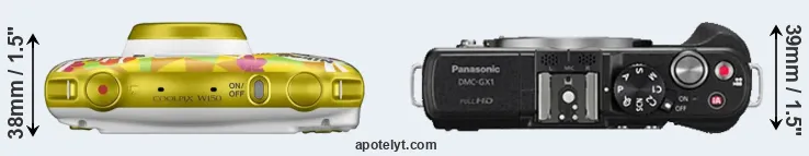 Compare W150 versus GX1 top