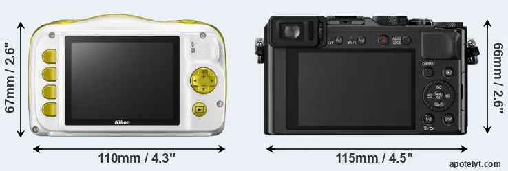 Comparison W150 or LX100 rear