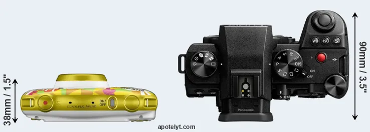 Compare W150 versus S5 II top