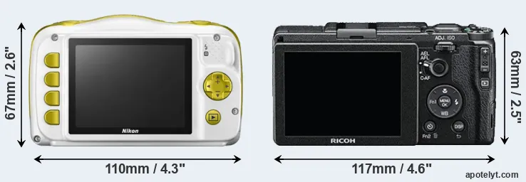 Comparison W150 or GR II rear