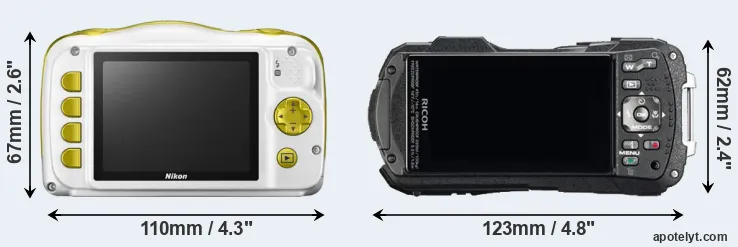 Comparison W150 or WG-60 rear