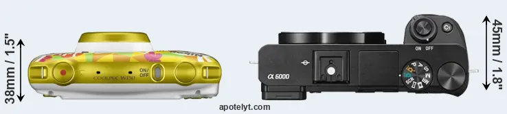 Compare W150 versus A6000 top