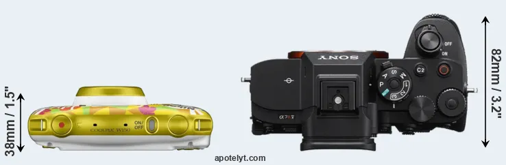 Compare W150 versus A7R V top