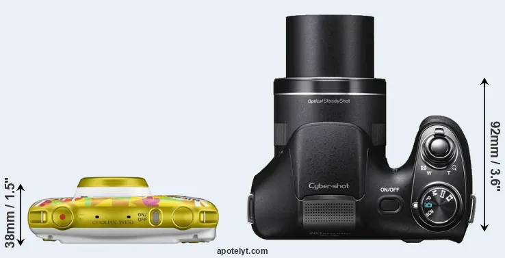 Compare W150 versus H300 top