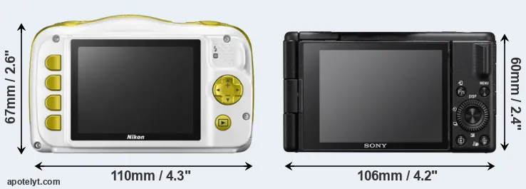 Comparison W150 or ZV-1 II rear