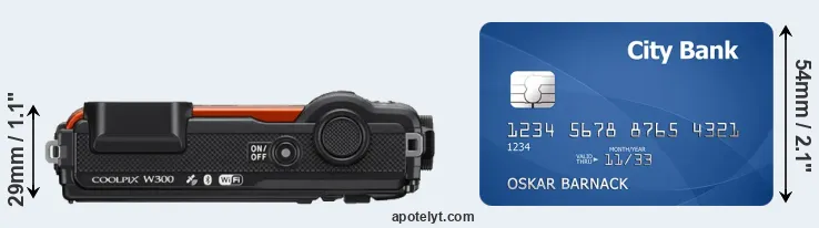 W300 versus credit card top view