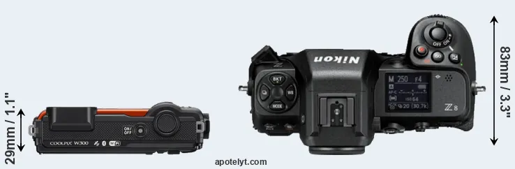 Compare W300 versus Z8 top