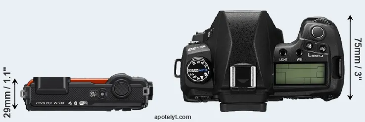 Compare W300 versus E-30 top