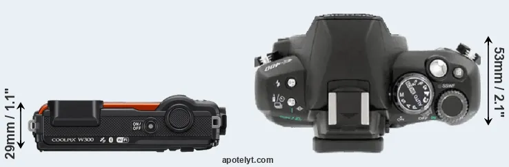 Compare W300 versus E-400 top