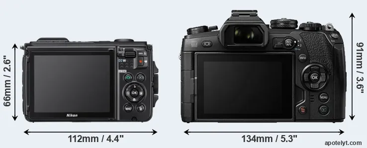 Comparison W300 or E-M1 II rear