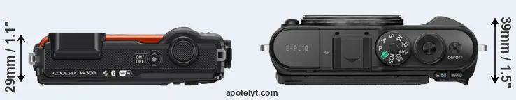 Compare W300 versus E-PL10 top