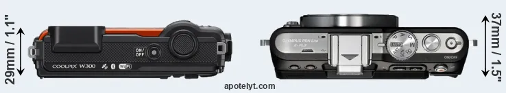 Compare W300 versus E-PL3 top