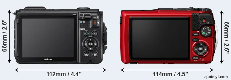 Comparison W300 or TG-7 rear